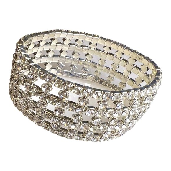 🚨CLEARANCE! Cubic Zirconia Stretchy Seven Row Bracelet Bangle - Picture 1 of 3